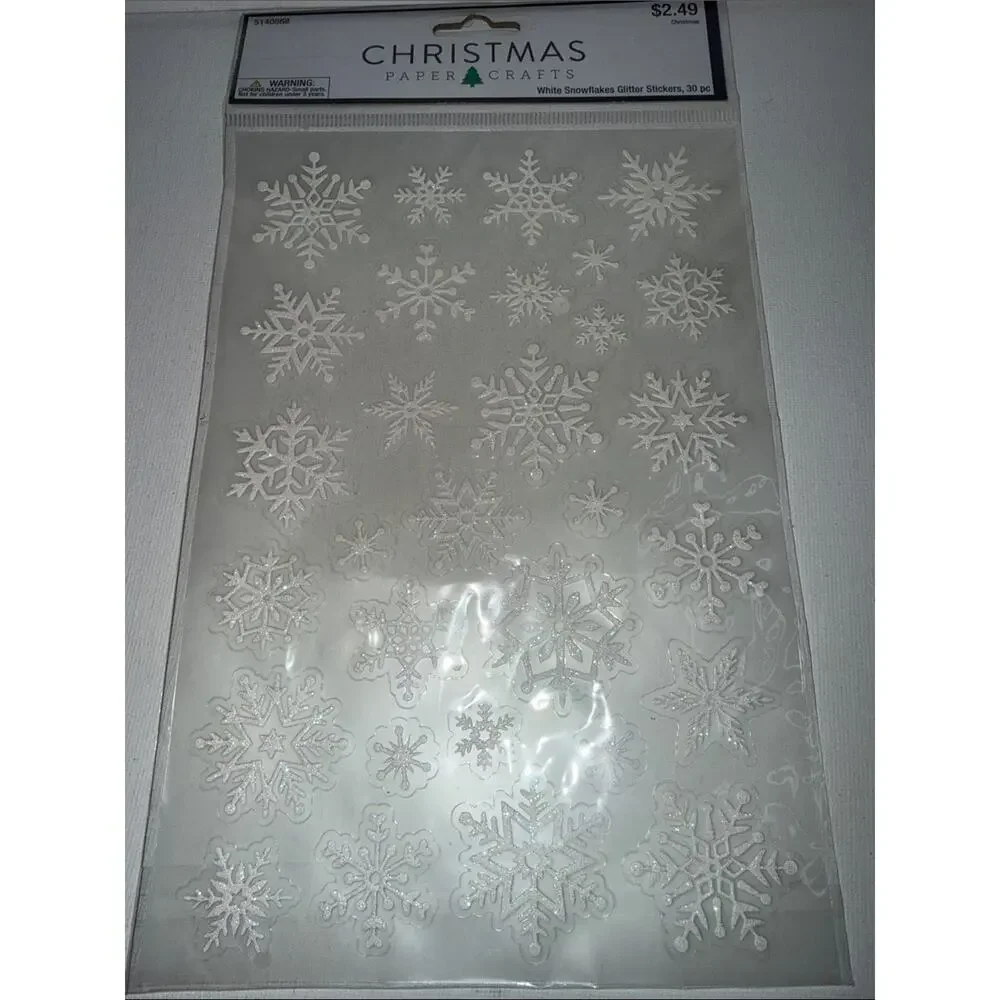 Hobby Lobby White Snowflake Sticker Sheets